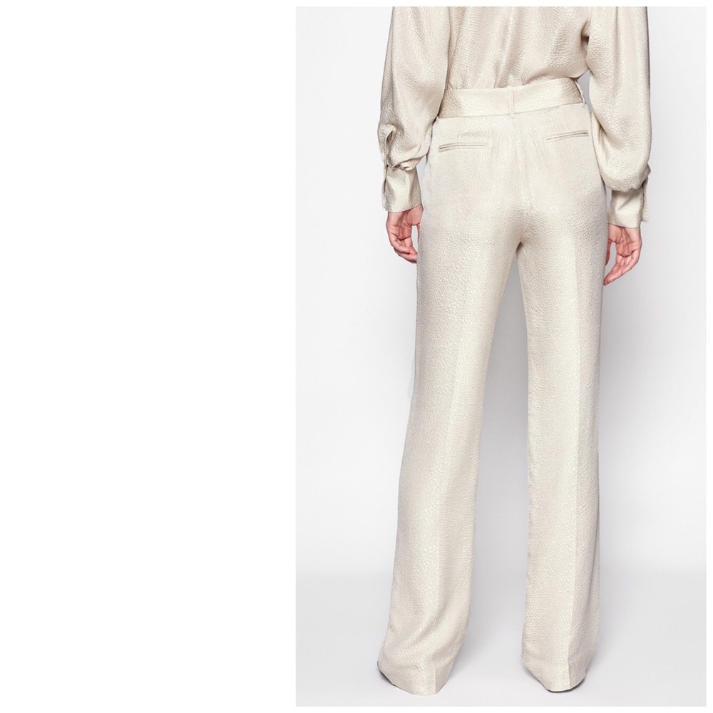 EQUIPMENT Lita Trousers Silk Pants Wide Embossed 4 - Picture 5 of 6